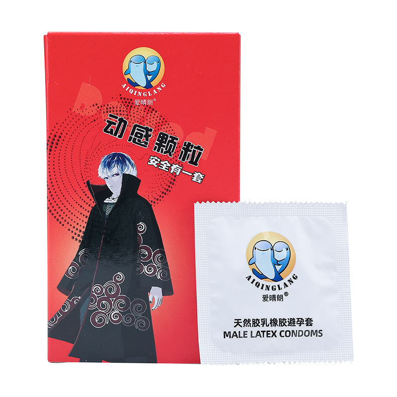 Hot Sale AIQINGLANG Brand Condoms 10 Pcs/Box Natural Latex Contraceptive Type Cartoon Character Series Dynamic Granular Condoms