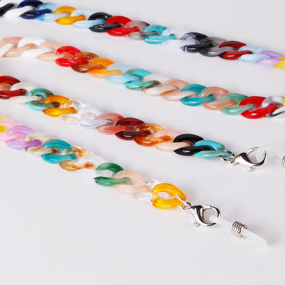 Custom acrylic sunglasses chain mask-chain cord eyeglasses strap acrylic chain Mobile phone bag strap