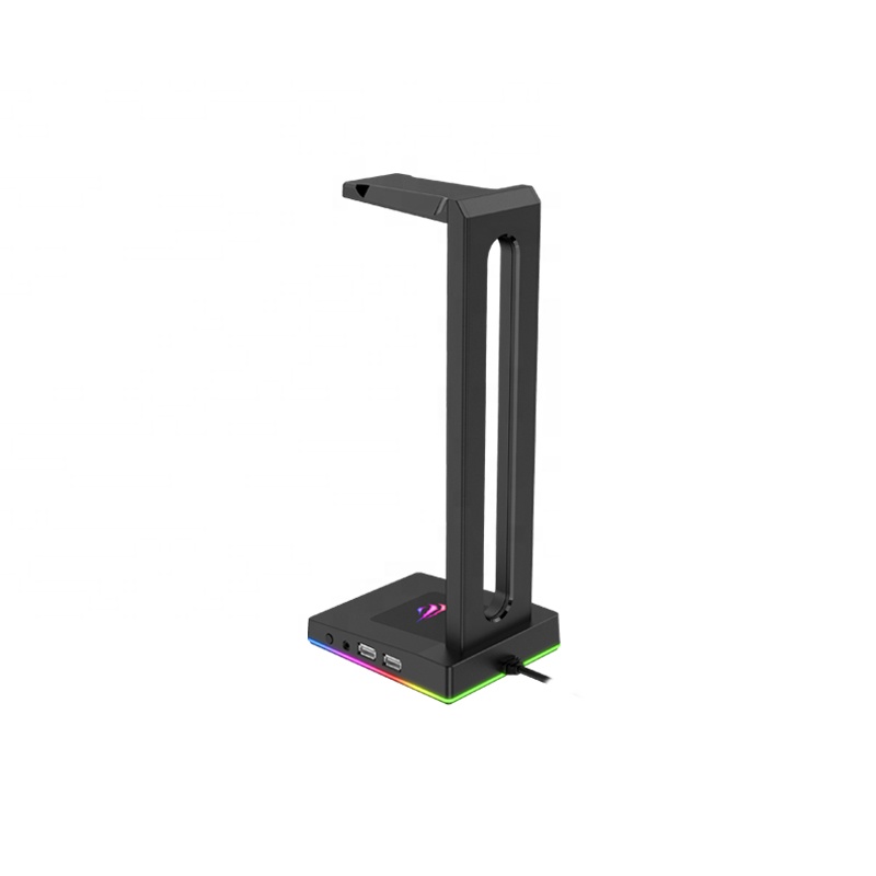 HAVIT цветная (RGB) держатель для наушников с USD-A порт, 3,5 мм аудио порт TH630