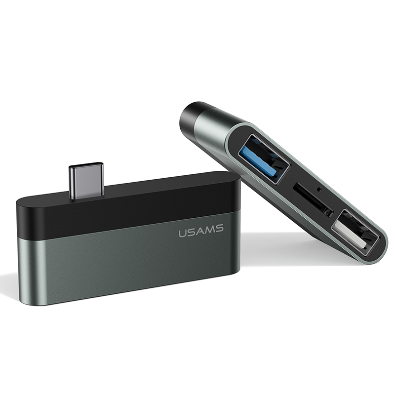 USAMS 2020 Новый SJ463 Тип C USB концентратор C до 2 USB3.0 и TF карта памяти адаптер