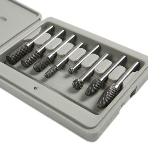 8pcs/set 1/4 Inch 6mm Tungsten Carbide Burr Bits Rotary Files CNC Engraving Tool Set For Power Tool