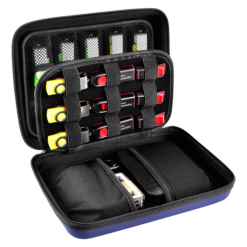 Custom EVA Hard Thumb Drive Holder Organizer Memory SD Card Storage Bag Hard Drive USB Flash Drive Storage Case