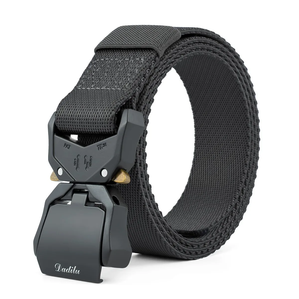 Outdoor Sports Cobra Magnetic Metal Buckle Weaving Belts Woven Canvas Tactical Nylon Belt