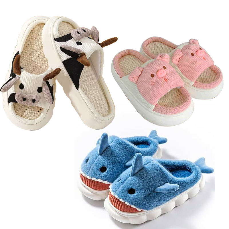 2024 COWGIRL Slipper HAT WESTERN SLIPPERS FUZZY Set Comfy Smile Face Slides Ladies smile slipper custom
