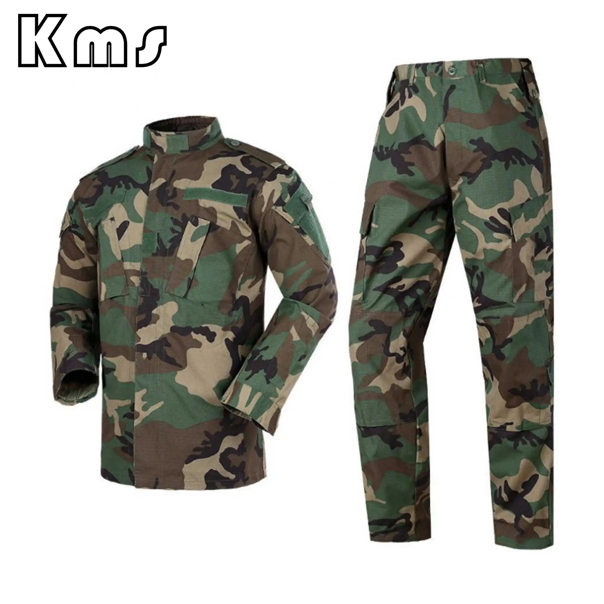 KMS Woodland Camouflage Customized Security Uniform Set Army Ceremonial Uniform acu Military Uniform