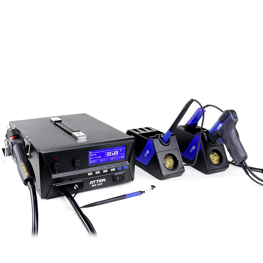 ATTEN MS-900 4-in-1 Desoldering gun tweezers Soldering Stations + Hot air desoldering station Rework Station
