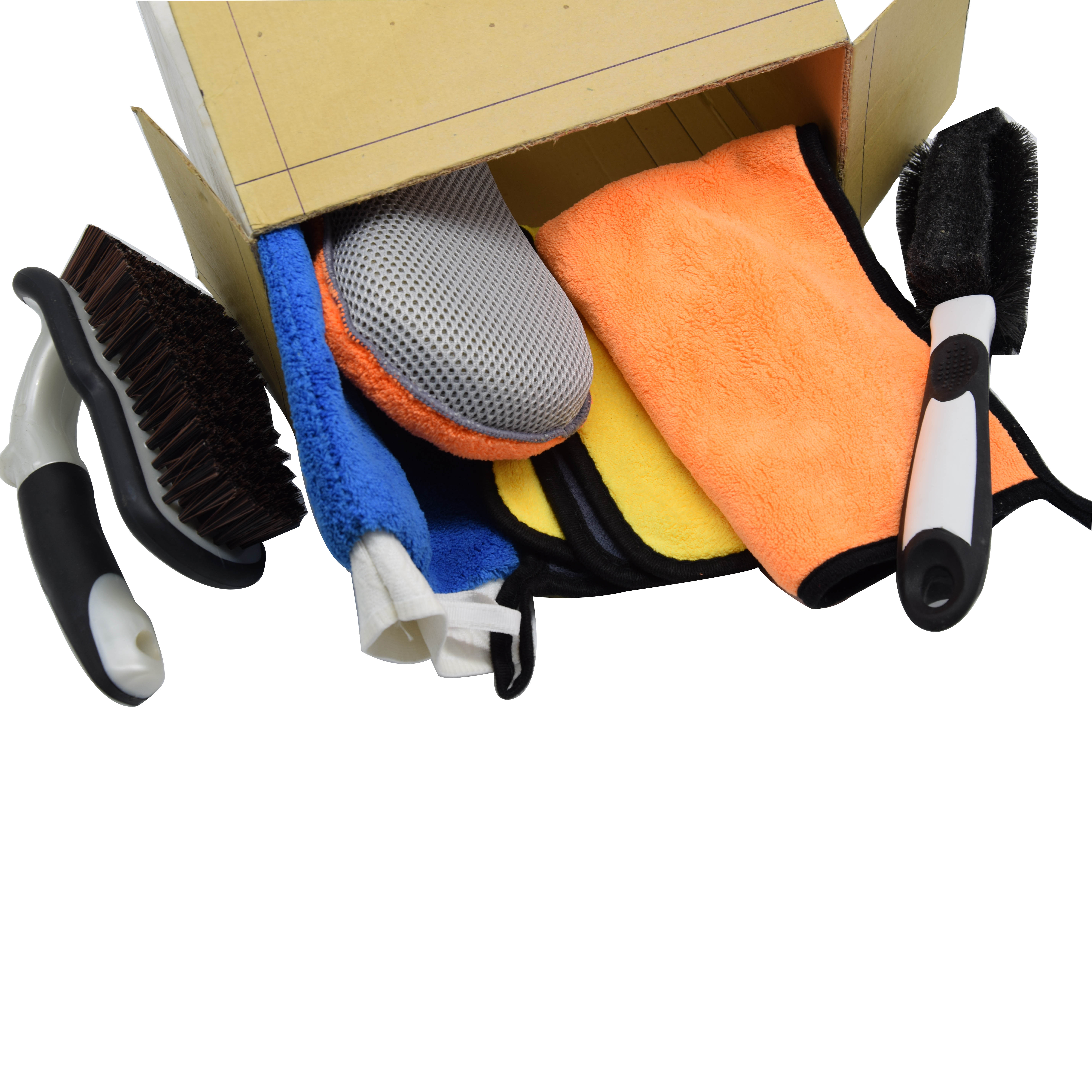 Car Wash Accessories Dryer Towel Wheel Brush Rim Cleaning Sponge Car Use Car Cleaning Set