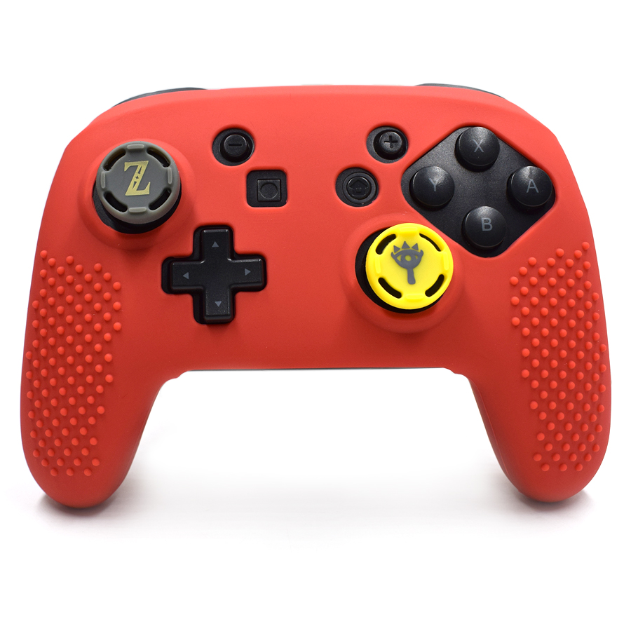 Для Nintendo Switch Pro контроллер силиконовый чехол для телефона, защитная накладка для телефона с 2 пальца Grip шапки
