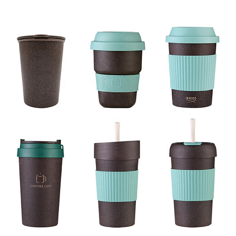 Wholesale Coffee Grounds Mug Cup Eco-Friendly Travel Mug Coffee Mugs With Logo With Lid