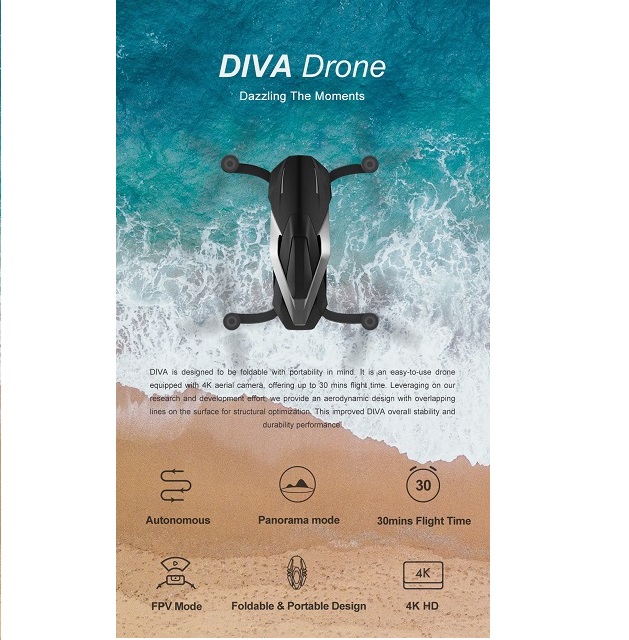 Funsnap летательный аппарат для слежения за лицом drones AI жест удаленный контроль GPS складной HD 1080P камера