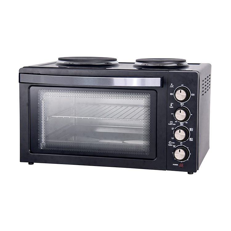 China manufacturer wholesale 30l mini table top electric oven with double hot plate