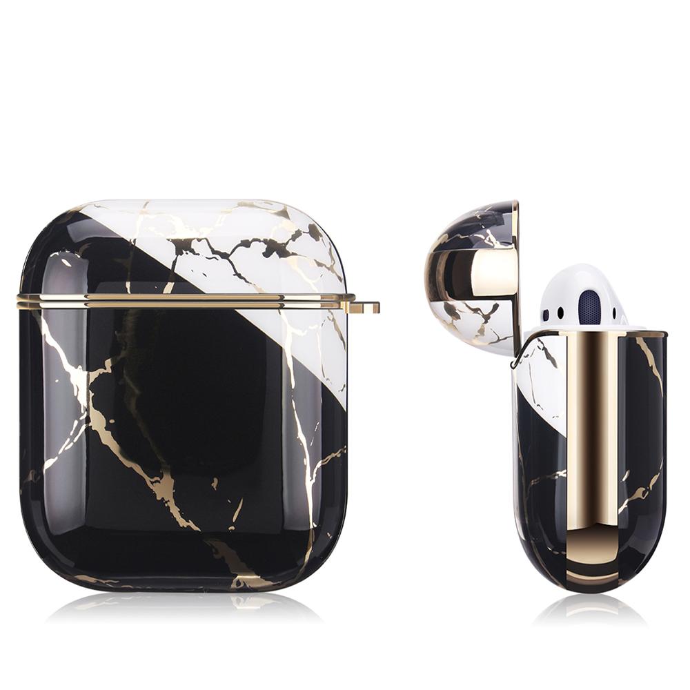 Новое поступление 2021, чехол для Airpods, роскошный Гальванизированный золотой мраморный защитный чехол, зарядный чехол для Apple Airpods-частная форма