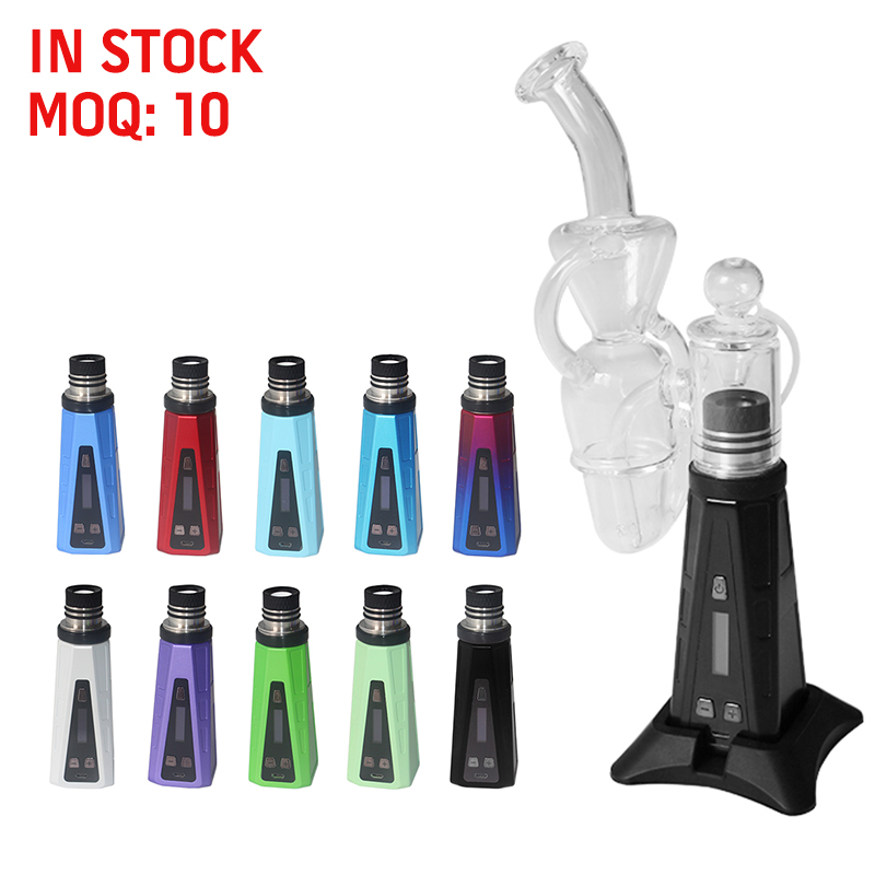 2021 New style 3000mAh Stainless Steel Digital Temp Control Dab Ceramic Chamber Wax Vapor Concentrate Rig dry herb Vaporizer Kit