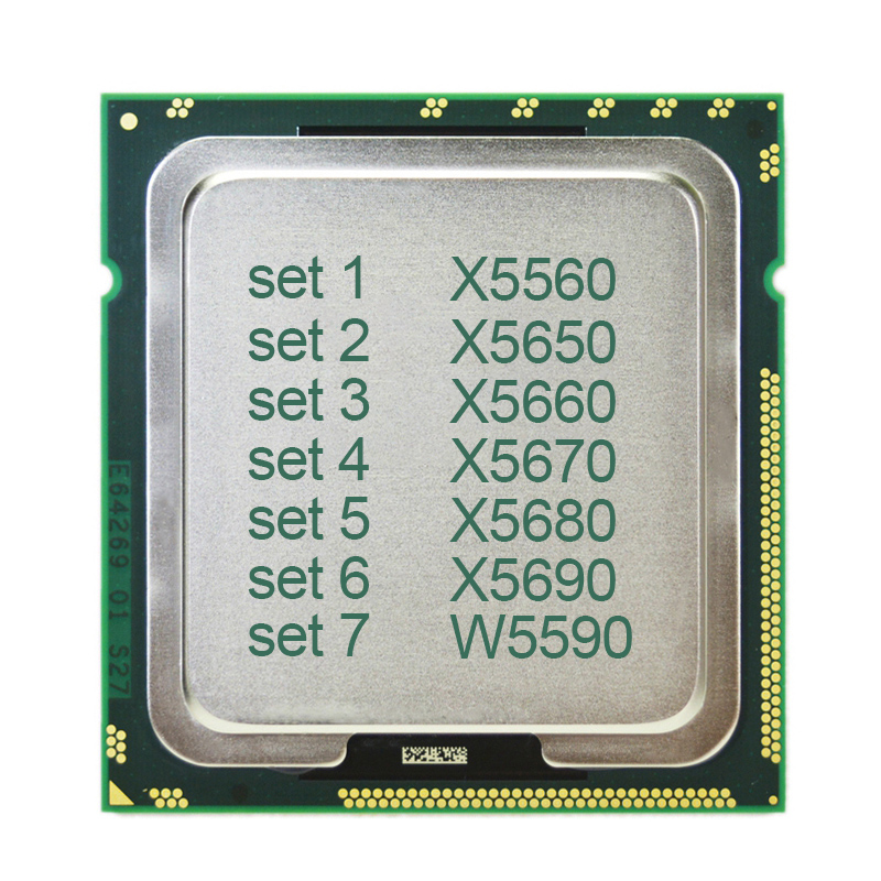 Центральный процессор lntel Xeon X5560 X5650 X5660 X5670 X5680 X5690 W5590, б/у Процессор четырехъядерный, 8 Мб/12 Мб кэш-памяти, 3,33 ГГц LGA1366