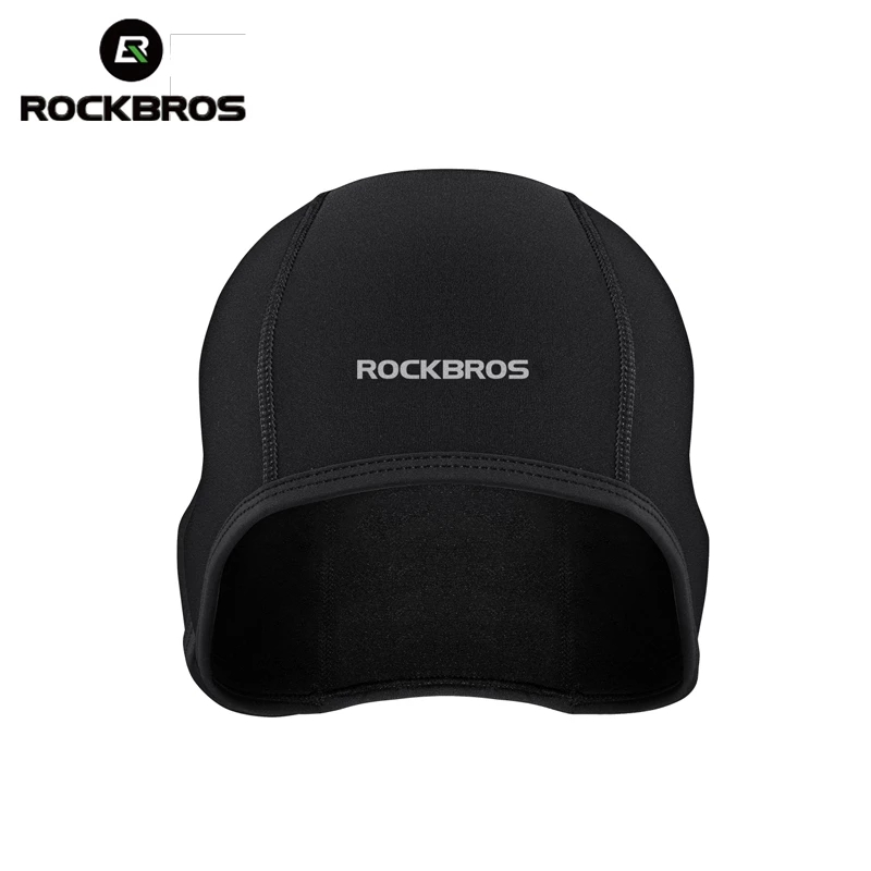 Custom Outdoor Winter Sport Hat Windproof Thermal Riding Beanie with Ear Muff Soft Stretchy Helmet Liner Cycling Hat