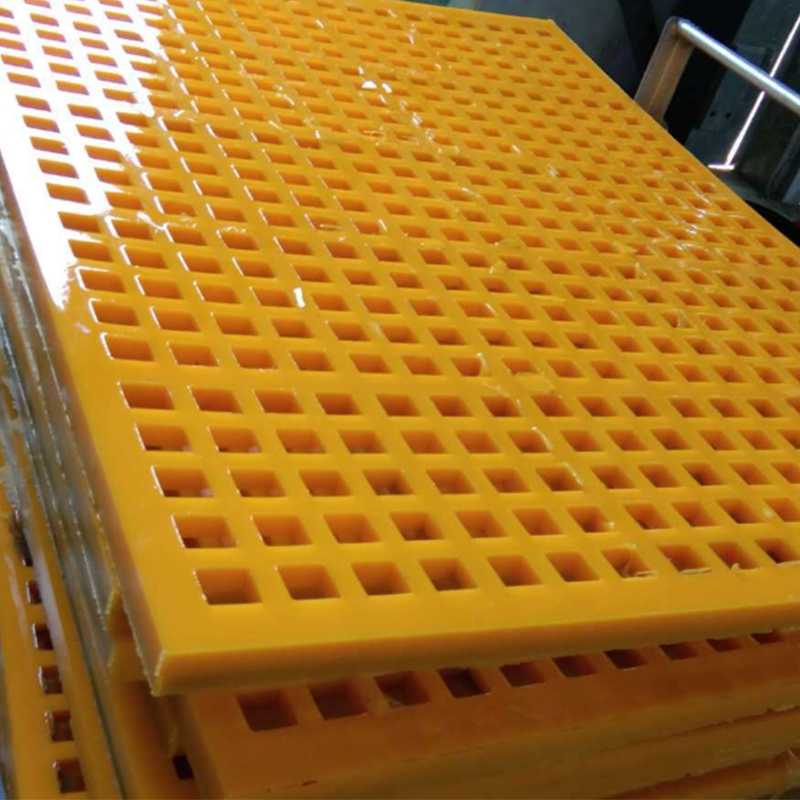 Perforated Frame Tensioned Coated Vibrating Dewatering Panels Polyurethane Screen Panels For Mining