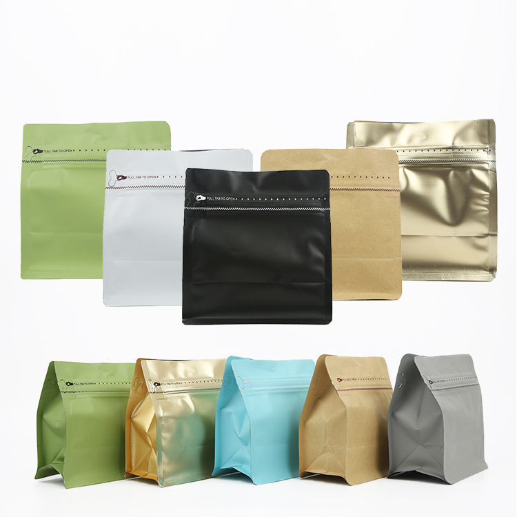 Beiyin Packing custom printing flat bottom plastic packaging bag with value package coffee