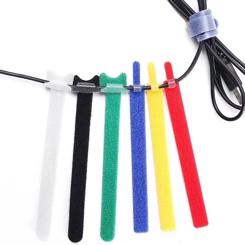 Reusable Fastening Cable Ties Wire Manager Hook & Loop Cable Ties Nylon High Quality Hook & Loop Strap Tape