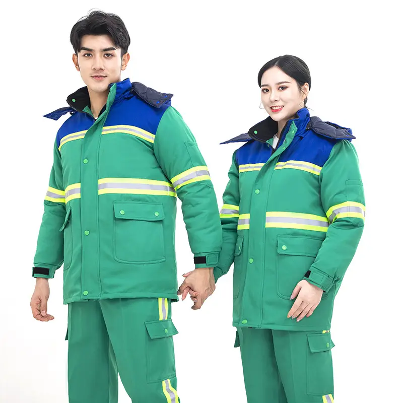 Sidiou Group High Quality Unisex Autumn And Winter Thickened Jackets Anti-static Reflective Uniforms Security Workerwear Custom