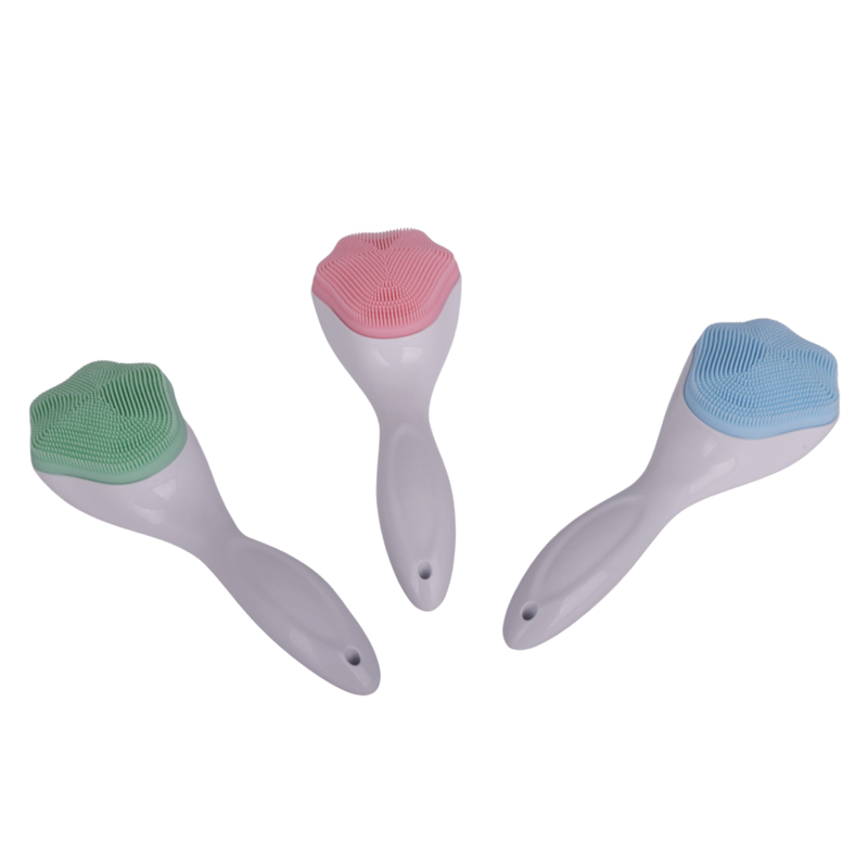 Amazon Best Selling Scrub Pore Cleanser Spin Face Cleaner Beauty Silicone Manual Handle Facial Skin Cleansing Brush