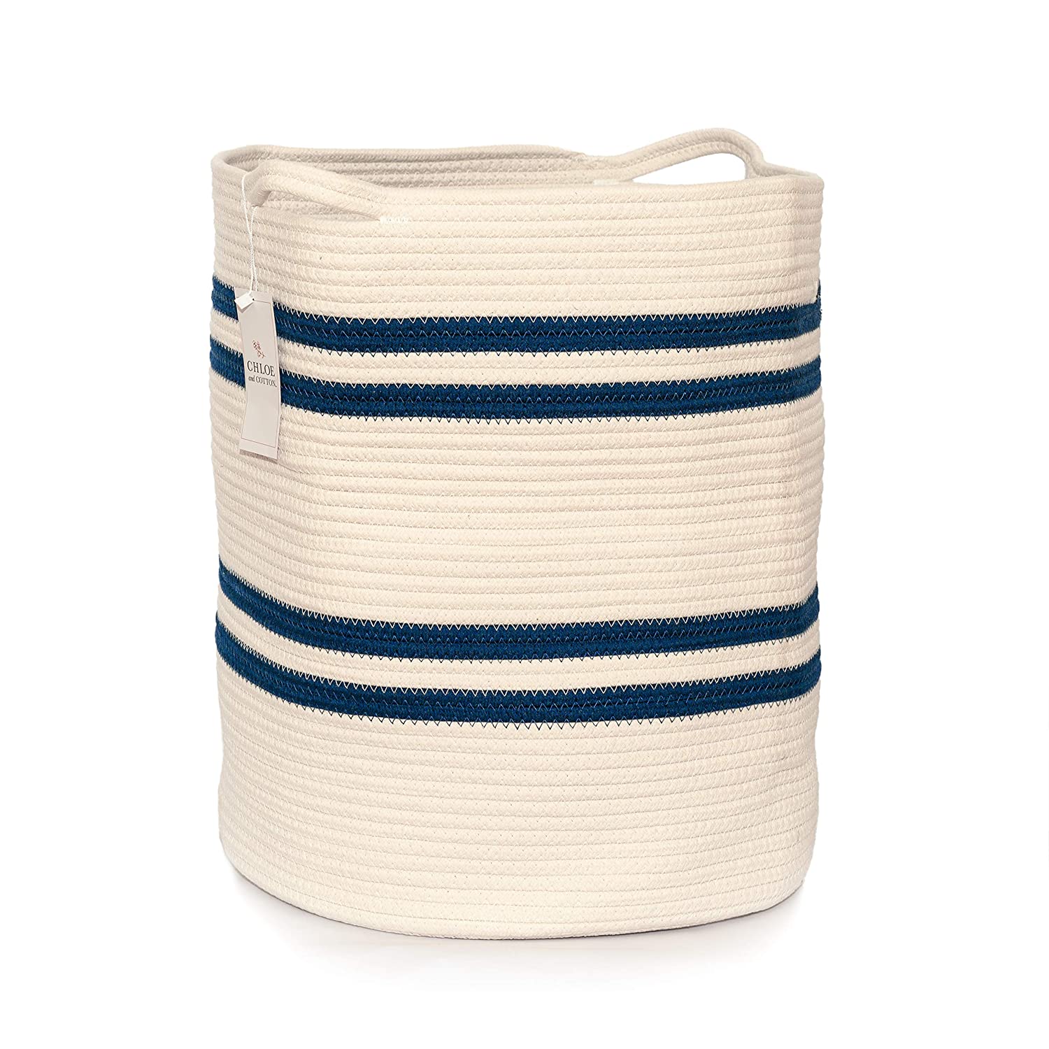 Catalpa Yao Large Woven Rope Storage Basket Blanket Basket with handles for blanket and organising in kids room.bedroom