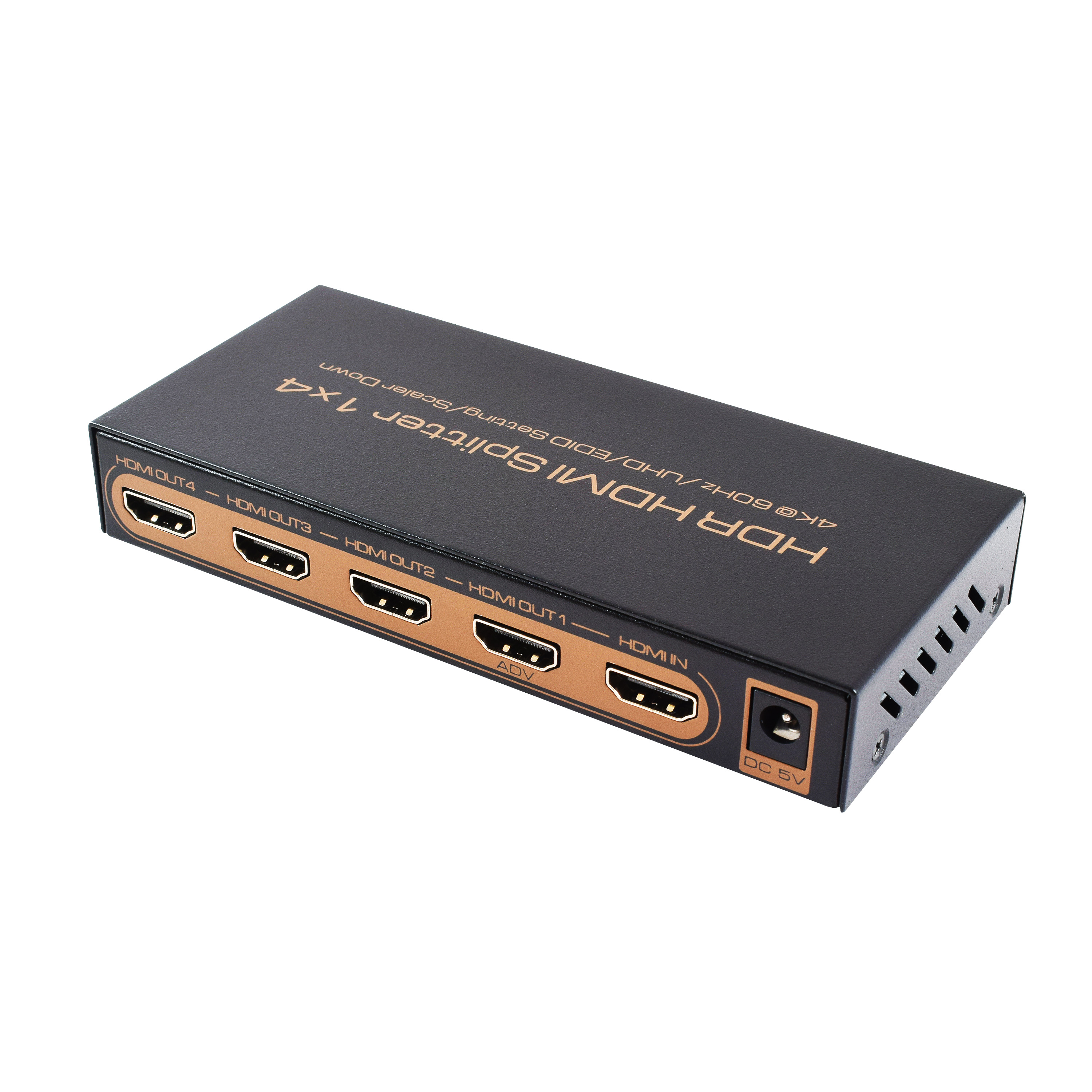 HDSP0019M1 Hot Selling Factory Price 4 Port Dvi Splitter Ddr Downscaler Splitter Hdmi 1x4