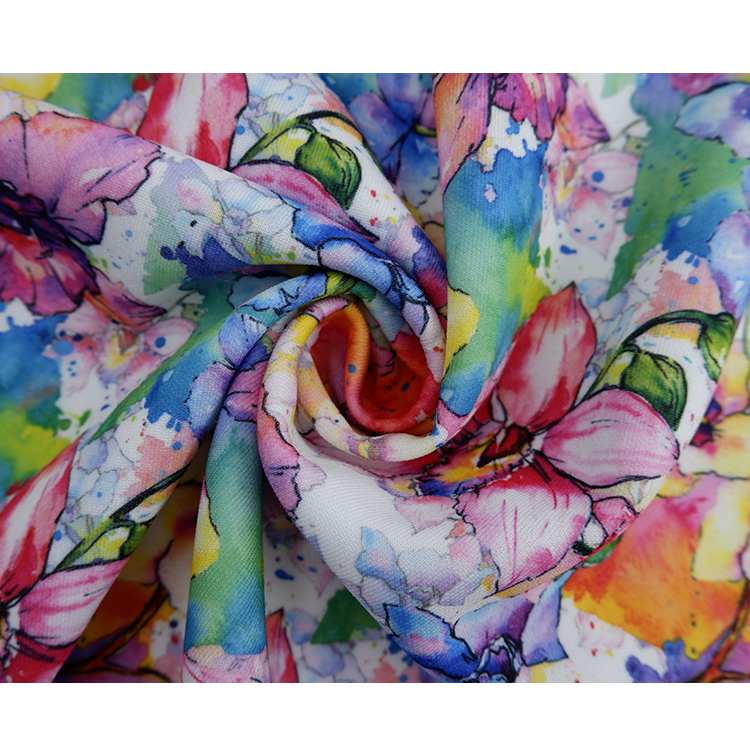 Personalize the printed fabric 4 way spandex lycra cotton plain knit jersey