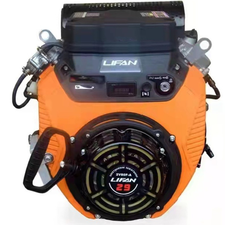 27hp бензиновый двигатель V, двухцилиндровый Электрический бензиновый двигатель для продажи 2V80F