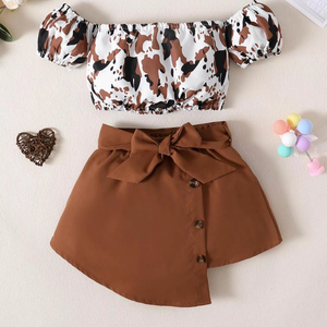 2Pc Clothing Set Baby Girls' Clothing Little Girls Summer Dresses For Girls
