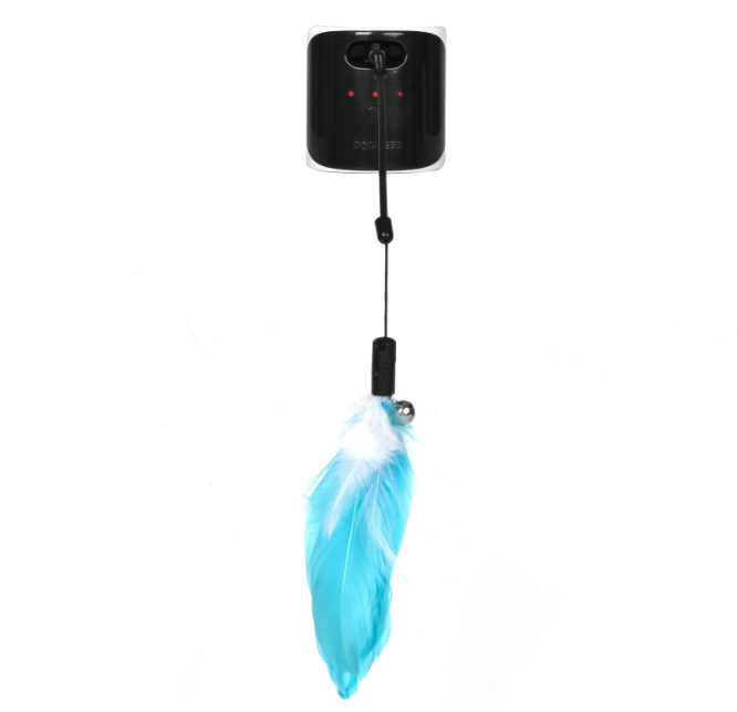 Interactive Electronic Laser Cat Toy, Removable Cat Electronic Rotating Feather Toys Pet Funny Stick Cat Teaser