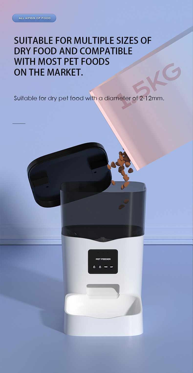 Amazon hot sale 3L cat dog automatic smart pet feeder camera smart pet food dispenser wifi animal feeder robot