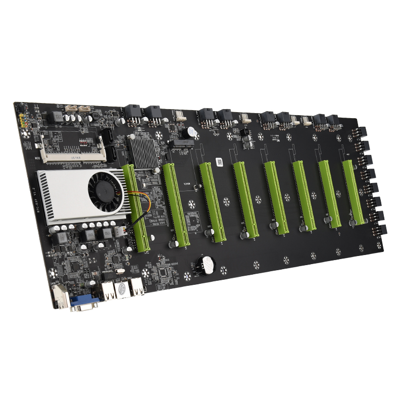 2021 трендовая материнская плата 8 GPU для майнинга без резерва, работает на материнской плате Celeron 847/1037U для майнинга
