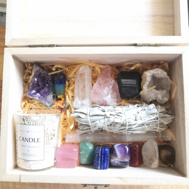 wholesale Crystals Healing Stones In Display Box 7 Tumbled Chakra Gemstones