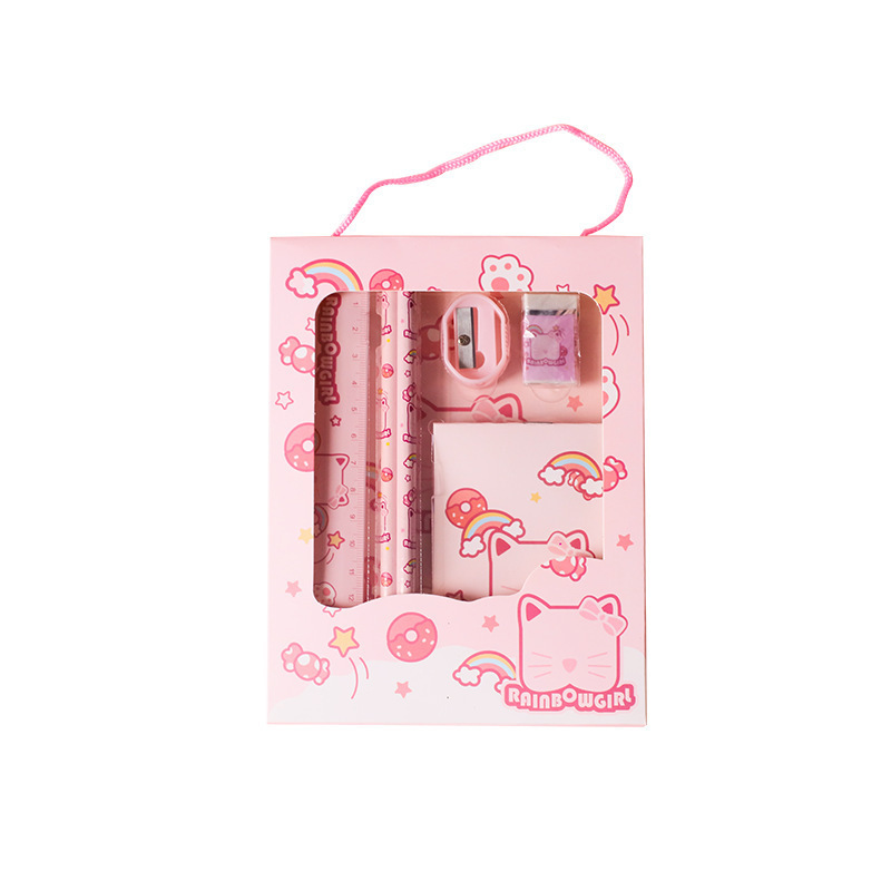 Back To School Good Quality Students set Pencil Eraser Essentials School Supplies Stationery Set