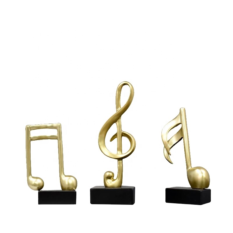 New Nordic Resin Musical Note Statue European Style Art Figurine House Decoration Living Room Ornaments Festival Gifts