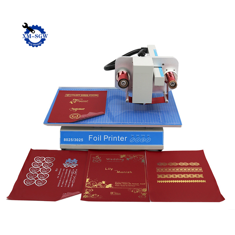 SGW8025 Plate-less Digital Flatbed Hot Foil Printer Embossing Leather Machine For Diary Book Cover
