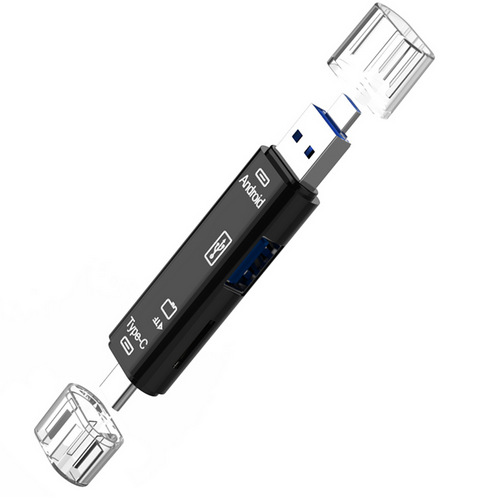 Type c/Micro USB кардридер адаптер 5 в 1 для мобильного телефона Usb Otg Flash USB 2,0 многофункциональная карта