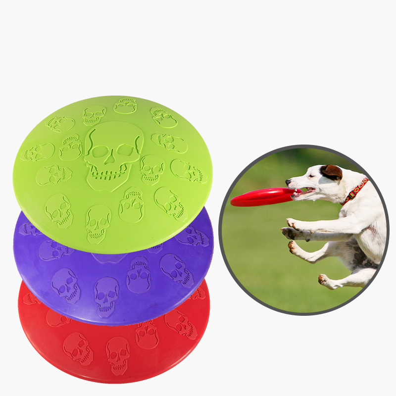 Soft Rubber Flying Saucer Dog Cat Toy Dog Game Flying Discs Resistant Chew Puppy Training Interactive