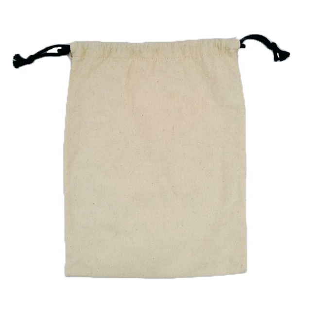 Wholesale Small Drawstring Gift Bags Custom Cotton Beads Storage Small Cloth Jewelry Pouch Reusable Linen Small Drawstring Pouch