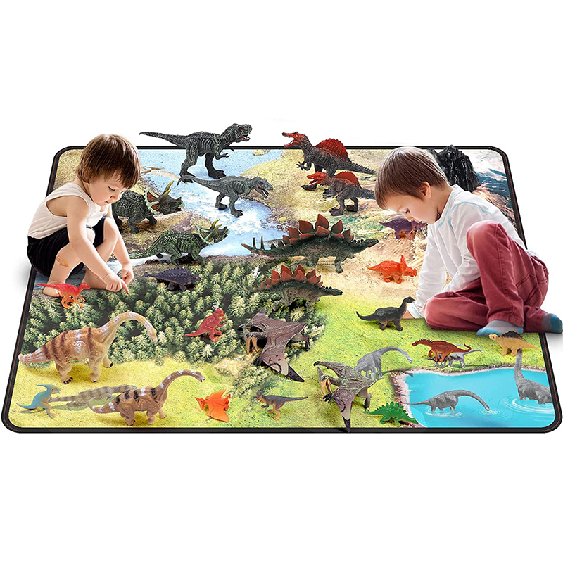 Hot selling PVC dinosaur play toy set DIY Jurassic dinosaur world toy