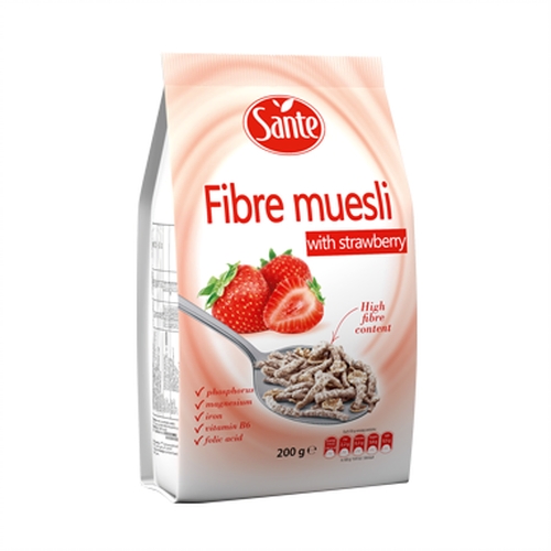 Sante fiber MUESLI с клубникой 200 г
