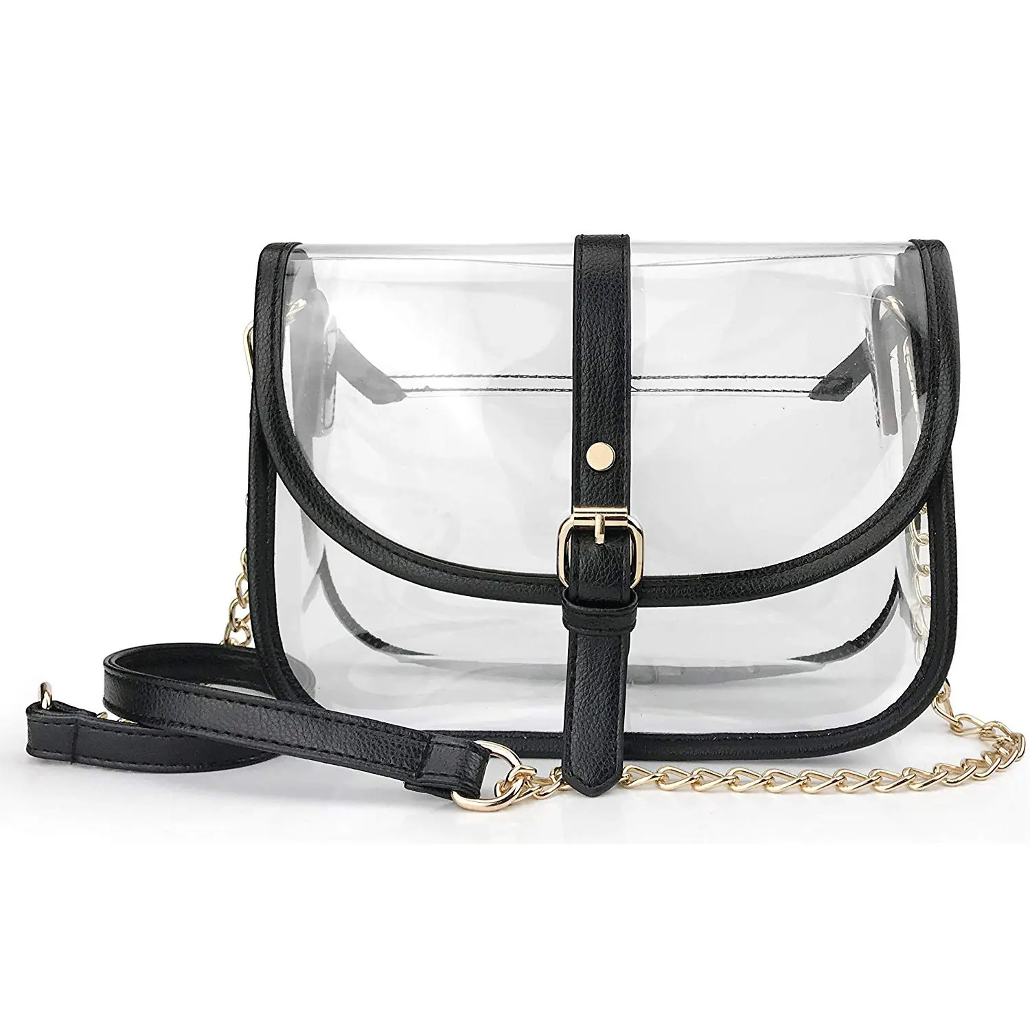 Custom PVC Women's Shoulder Bags Clear Bag Stadium Approval Waterproof Handbag For Travel Fashion Transparent Crossbody Bags