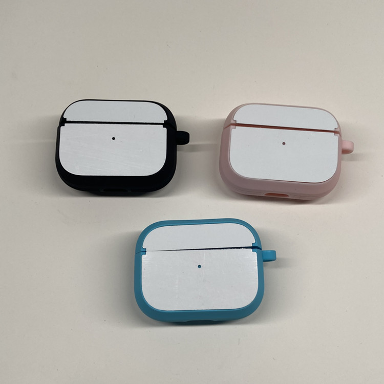 Самодельный 2D сублимационный Чистый силиконовый чехол для наушников Airpods Pro с алюминиевой пластиной