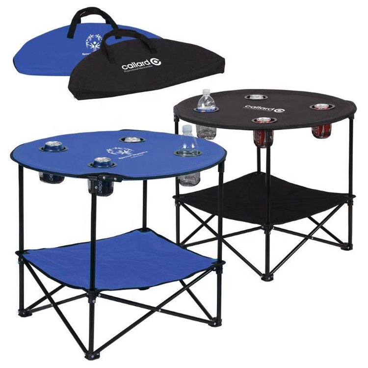 wholesale folding camping beach table with cup holder, Amazon outdoor camping table picnic foldable table
