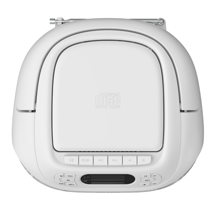 Домашний новый дизайн белый стерео звук динамик cd плеер boombox с fm-радио