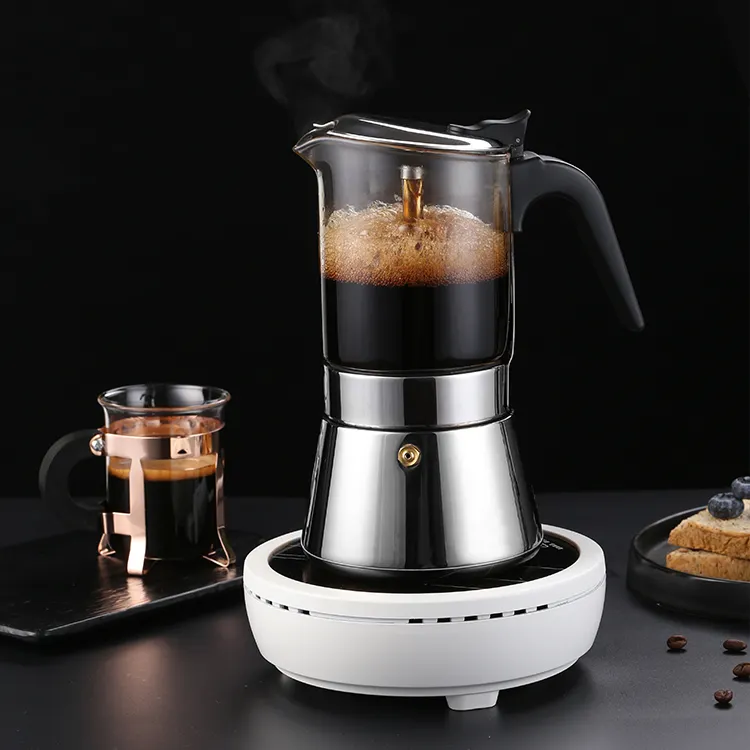 Coffee Maker Pot 120ml\240ml\360ml Stovetop Espresso Coffee Maker Stainless Steel For Gas Or Electric Stove Top Moka Pot