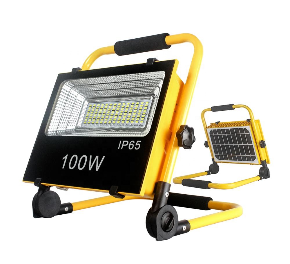 Портативный светодиодный фонарь светодио дный 100 W походный фонарь на солнечной батарее свет