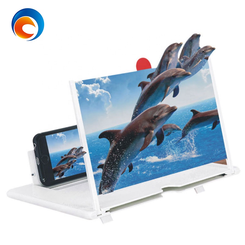 12 Inch mobile phone screen magnifier desktop folding HD video holder stand 3D enlarged pull-out screen amplifier