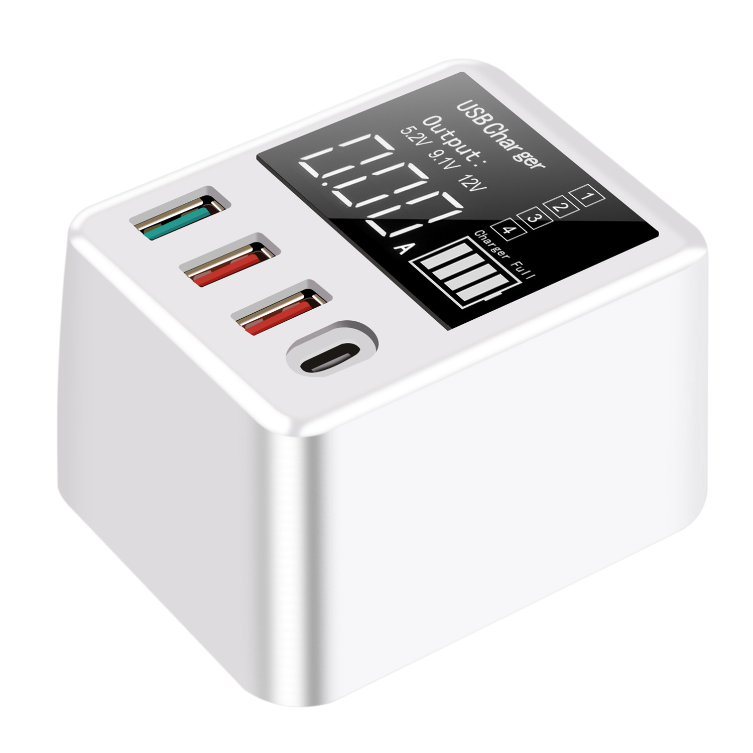 Несколько зарядных устройств USB, 8-с одним портом, настольная зарядная станция USB концентратор с быстрой зарядкой 3,0 USB порт, портом типа C и ЖК-дисплей