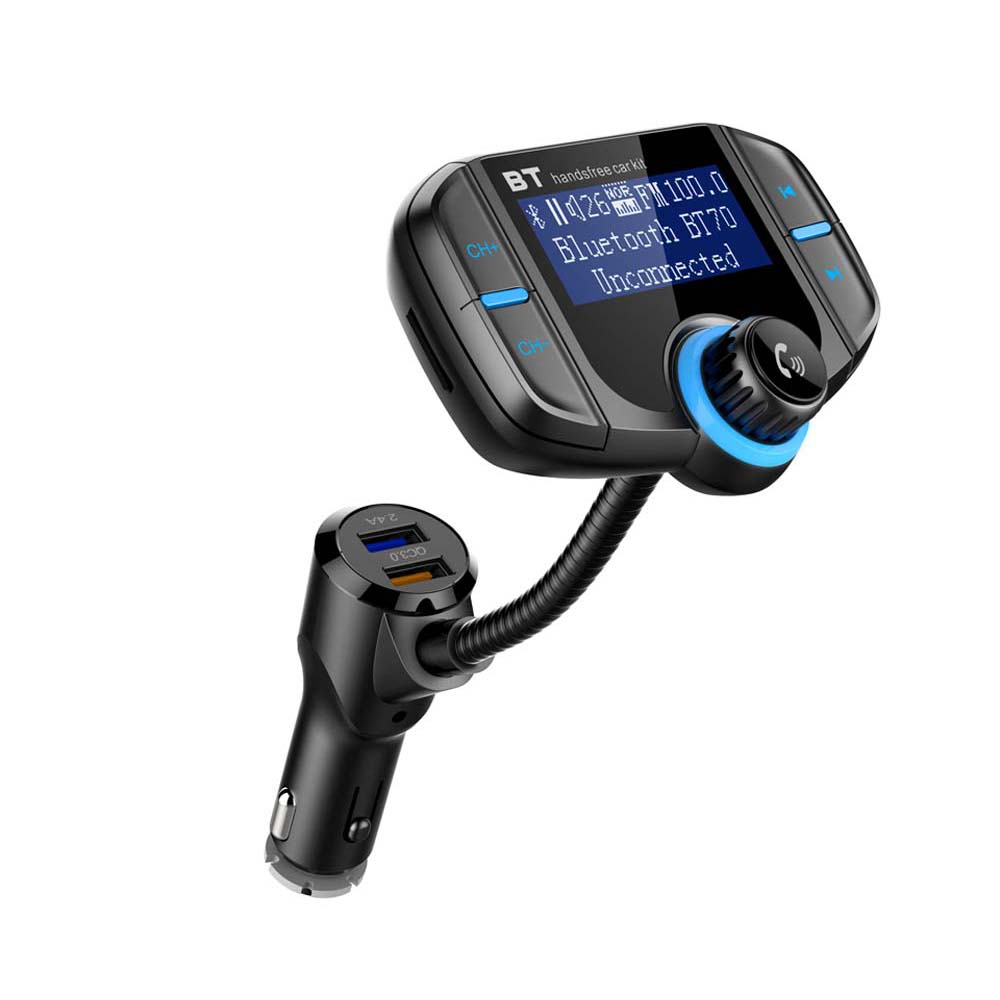 Автомобильный комплект с 2 Usb-портами, черное зарядное устройство с двумя Usb, Fm-передатчик, Bluetooth, автомобильный Fm-передатчик BT